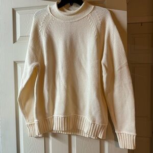 L.L. Bean Women's Ivory Cowl Neck Sweater